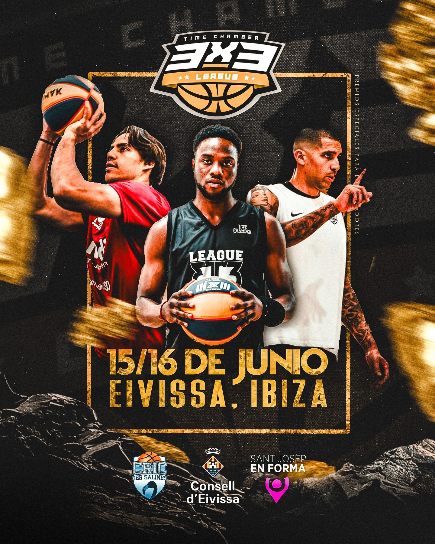 ¡Buenas! ¡Bienvenido a timechamber 3x3 league en Ibiza! ️¡La liga se divide en 8 paradas, POR TODA ESPAÑA! Y la 6ª será en Ibiza!🏻Premios en todas las paradas, los mejores influencers, sorpresas únicas, y mucho más os espera en nuestra TIMECHAMBER 3X3 LEAGUE.Los equipos que compiten en ella sumarán puntos, competirán para ver quien es el GANADOR de la liga regular, y los ganadores de cada parada tendrán el PREMIO de poder ir a la gran FINAL, junto a los MEJORES clasificados.Para apuntarte, tienes el link de la inscripción! FORMA TU EQUIPO Y APÚNTATE!️️¡Cualquier duda que tengáis no dudéis en preguntarnos! Acordaros que la inscripción son *60 euros por equipo!*LINK DE INSCRIPCIÓN : https://vnvcfkfdpgo.typeform.com/to/Ca0UKgHfPARA MÁS INFORMACIÓN @timechamber_3x3 / Angie